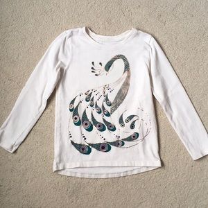 Girls Tea Collection Peacock Graphic Tee 5